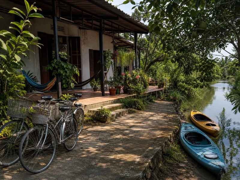 2 Days: Bike, Kayak & Garden Homestay